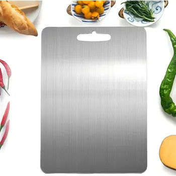 Kuchyňské prkénko KUCHYŇSKÉ PRKÉNKO NA KRÁJENÍ 46*30 CM NEREZOVÁ OCEL 304 ODOLNÉ OBOUSTRANNÉ