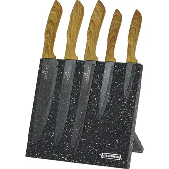 Kuchyňský nůž SADA NOŽŮ 6 KS Z UHLÍKOVÉ OCELI EDENBERG S MAGNETICKÝM BLOKEM