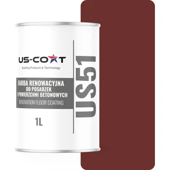 barva na zeď Akrylová Barva na betonu US-Coat 1 l RAL3009 LESKLÁ PRO NÁTĚR BETONOVÝCH POVRCHŮ polomatná