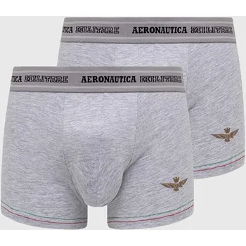Pánské spodní prádlo Boxerky Aeronautica Militare 2-pack AM1UBX003 šedá 09X, vel. XL