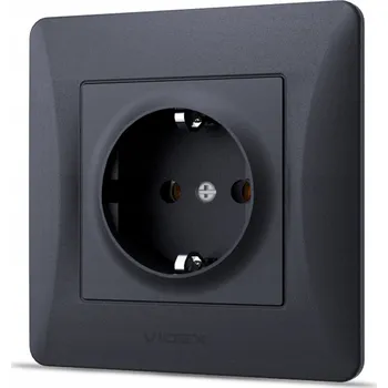 Elektrická zásuvka Elektrická Zásuvka nástěnná Videx černá
