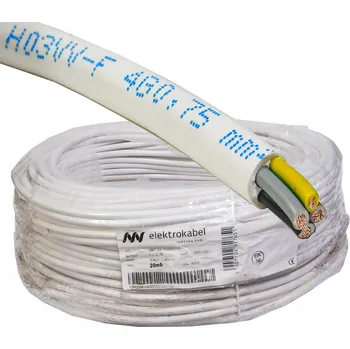 elektrický kabel 20m hotový kabelový svazek OMY 4x0,75mm měděné lanko 4x0,75