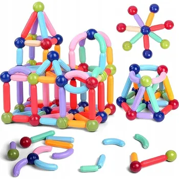 ostatní stavebnice Magnetická stavebnice 72ks - Magnetic Tiles