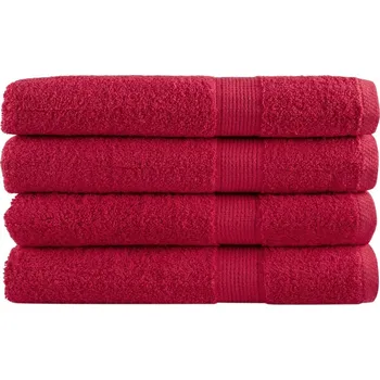 Utěrka vidaXL Premium ručníky SOLUND 4 ks červené 80 x 200 cm 600 g/m²