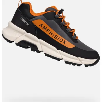 Dětská móda Chlapecké tenisky Geox Flexyper Plus GEOX černá | oranžová | krémová 3508595