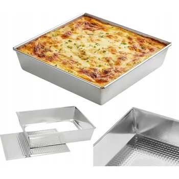 Forma na pečení PLECH NA PEČENÍ 28x24CM FORMA FORMA NA DORT S VYJÍMATELNÝM DNEM OBDÉLNÍKOVÝ