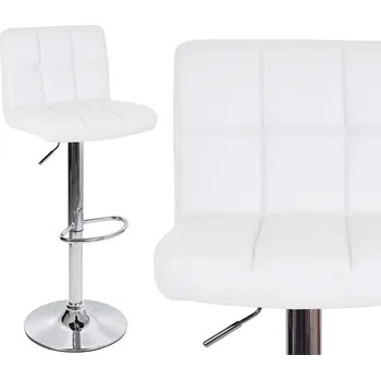 Barová židle Barová Židle eHokery bílý 107 cm umělá kůže