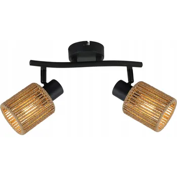Nástěnné svítidlo Arila nástěnná lampa černá matná 2xE14 40W.Stínidla z papírového provázku 845002-30