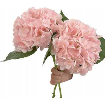umělá květina Hortenzie růžová umělá 20 cm silikonová prémiová větvička 51 cm výrobková