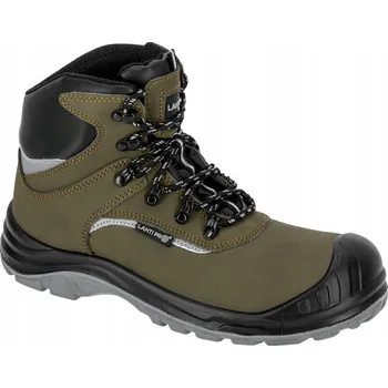 Pracovní obuv Pracovní boty kotníkové nubuk zelené a černé Lahti Pro L30123 [Velikost 44]