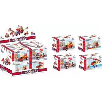 ostatní stavebnice HRAČKY pro DĚTI STAVEBNICE 63-64 dílků HASIČI mix