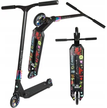 Koloběžka Freestyle Koloběžka NKD RIZZ Stunt Scooter Černo-duhová 85 cm