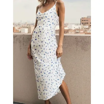 Dámská móda Sinsay - Květované maxi šaty - vícebarevná - 863AL-MLC - 863AL-MLC-XL