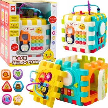 Hudební kostka pro batole 6v1 – Interaktivní vzdělávací Hračka