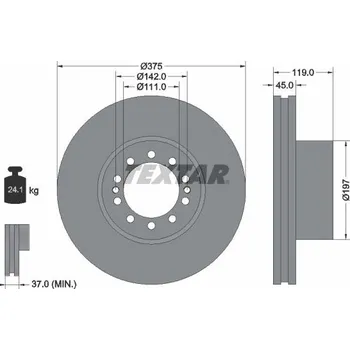 Brzdový kotouč Brzdový kotouč TEXTAR 93222700