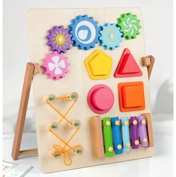 Dřevěná hračka Montessori manipulační tabule