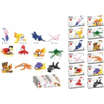 ostatní stavebnice STAVEBNICE 12v1 MOŘSKÁ ZVÍŘATA PRO DĚTI SADA KOSTEK