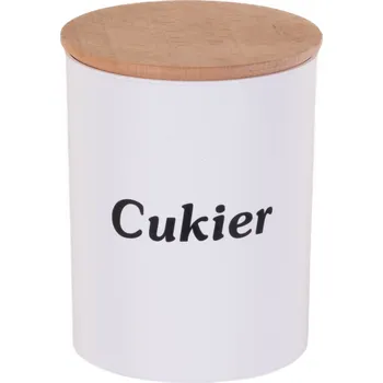 Dóza na potraviny PLASTOVÁ NÁDOBA BÍLÁ ZAVAŘOVACÍ SKLENICE NA CUKR 1,2L