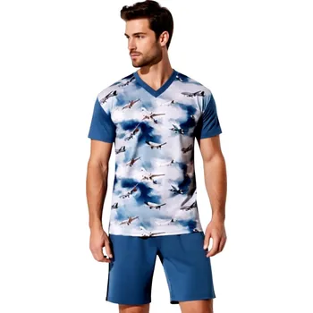 Pánské pyžamo Pánské Pyžamo Krátké FOLTÝN PK 353 Velikost: 2XL