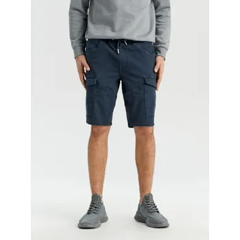 Pánská móda Sinsay - Džínové kraťasy jogger - indigo - 7947Y-57X - 7947Y-57X-28-1