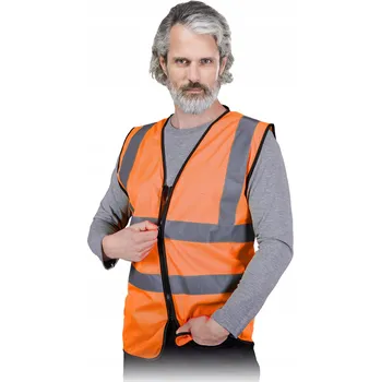 reflexní vesta Reflexní vesta ze síťoviny KOS-MESHZIP na zip ORANŽOVÁ L