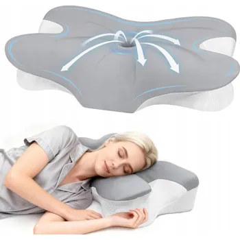 Polštář ORTOPEDICKÝ POLŠTÁŘ PRO SPANÍ NA BŘICHU, ZÁDECH I BOKU, PROFILOVANÝ, PAMĚŤOVÁ PĚNA