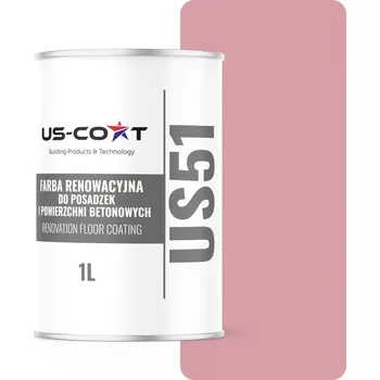 barva na zeď Akrylová Barva na betonu US-Coat 1 l RAL3015 LESKLÁ PRO NÁTĚR BETONOVÝCH POVRCHŮ polomatná