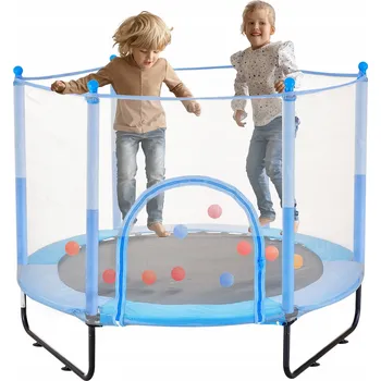 Trampolína SucceBuy Trampolína pro děti se sítí 154,5 cm, modrá, pro věk 3-12 let