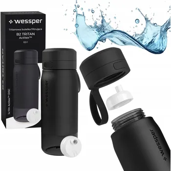 Filtrační láhev Wessper B2 Tritan Actitex 0,5 l černá
