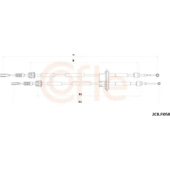 Tažné lanko, ruční převodovka COFLE 2CB.FI058
