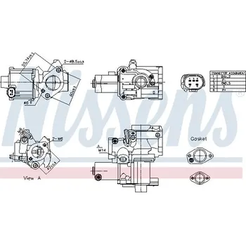 Palivový systém AGR-Ventil NISSENS 98199