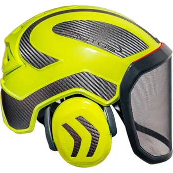 Pracovní přilba Přilba PROTOS® Integral Forest, štít F39, neonově žlutá/carbon