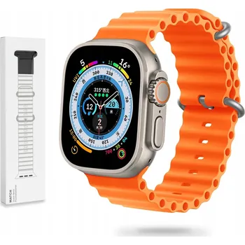 Řemínek na hodinky GUMOVÝ ŘEMÍNEK PRO APPLE WATCH 38 / 40 / 41 MM, ORANŽOVÝ