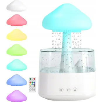 Zvlhčovač vzduchu ZVLHČOVAČ VZDUCHU VZDUCHU HOUBA DÉŠŤ NOČNÍ LAMPA LED RGB ČISTIČ + DÁLKOVÉ OVLÁDÁNÍ