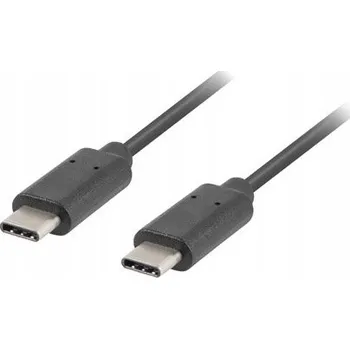 Datový kabel Kabel Lanberg USB typ C - USB typ C 1 m černý CA-CMCM-10CU-0010-BK