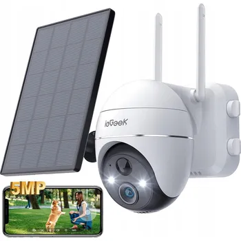 IP kamera Venkovní otočná IP WiFi kamera 4K 5MP ZOOM AKU Solární s detekcí pohybu