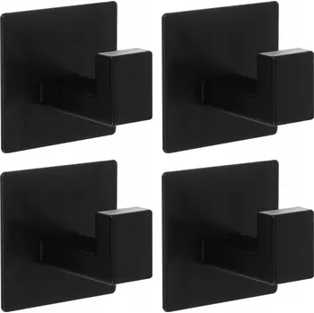 Věšák Věšák Ruhhy kovový černý samolepicí sada 4 ks