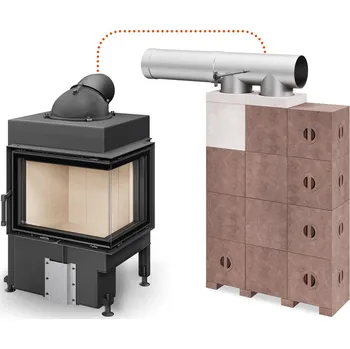 Krbová vložka ROMOTOP DYNAMIC R/L 3G S 55.44.42.21A krbová vložka 6,0-15,7 kW, s akumulačním modulárním systémem AMS