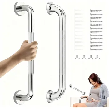 Madlo do koupelny Koupelnové madlo nástěnné nerezová ocel 30 cm protiskluzové