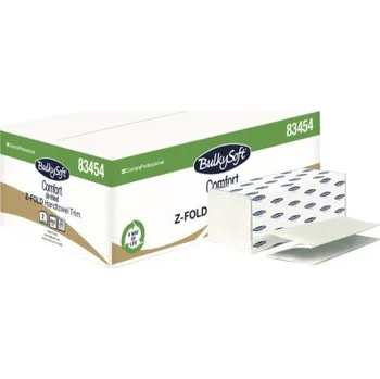 Papírový ručník BulkySoft Z-Fold Ultra 2vrstvé papírové ruční skládané 20,5 × 24 cm, 25× 150 ks