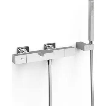 Vodovodní baterie Nástěnná vanová baterie Tres Over-Wall stříbrná