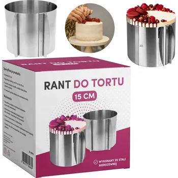Forma na pečení FORMA NA DORT KULATÝ FORMA NA DORT 15 CM S NASTAVITELNOU OBRUČÍ 16-30 CM