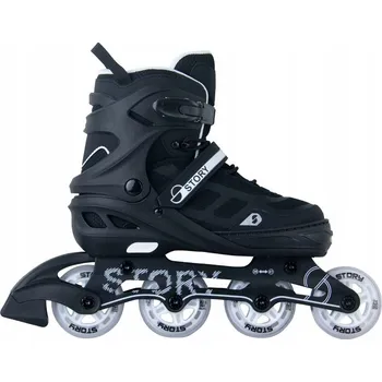 Kolečkové brusle Kolečkové Brusle nastavitelné Story Fusion Adjustable Inline Skates Černo-bílé L