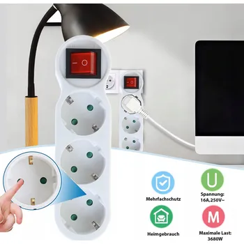 Elektrická zásuvka ELEKTRICKÁ ROZBOČKA ROZDVOJKA THIEVES S VYPÍNAČEM