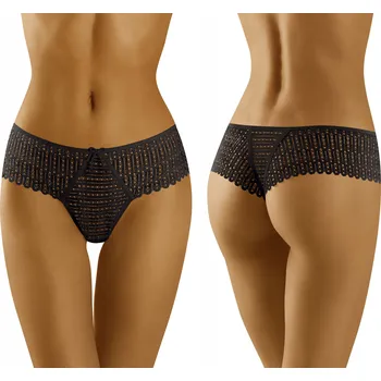 Kalhotky Wolbar Curanta Dámské kalhotky střihu Brazilské Kalhotky černé M