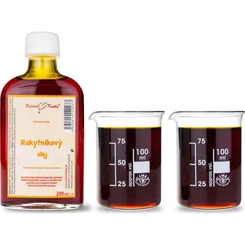 Kosmetika Bylinné kapky s.r.o. Rakytníkový olej 200 ml - přírodní za studena lisovaný 260 mg Karotenoidů / 100 ml