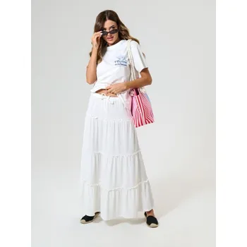 Dámská móda Sinsay - Maxi sukně - krémová - 476CH-01X - 476CH-01X-XL