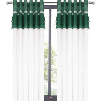 Záclona BytoTex Dekorační záclona s kroužky Julietta, 145x250 cm-zelená(cena za 1 kus)