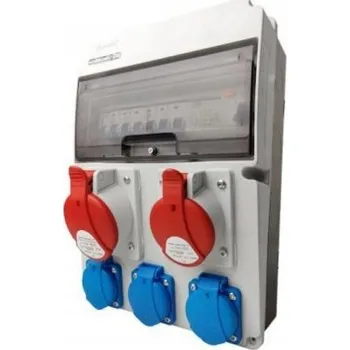 Rozvaděč Staveništní rozvaděč JUN-S/FI 1x 32A, 1x 16A, 3x 230V, IP54 DOKTORVOLT 0294