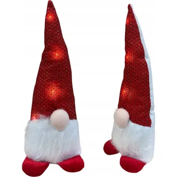 Vánoční dekorace Vánoční skřítek LED s dlouhou čepicí, vánoční světelná dekorace